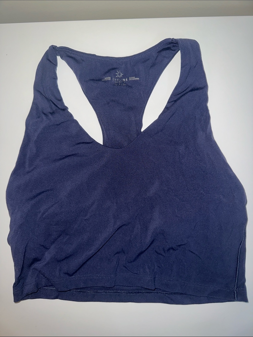 aerie Dark Blue Racerback Tank Sports Bra